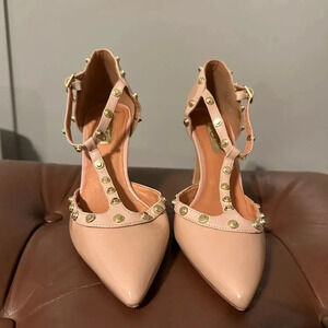 Halogen Strappy Nude Heels Size 6.5